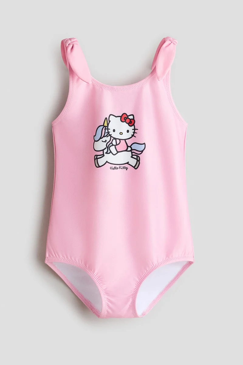 H&M Printed knot-detail swimsuit